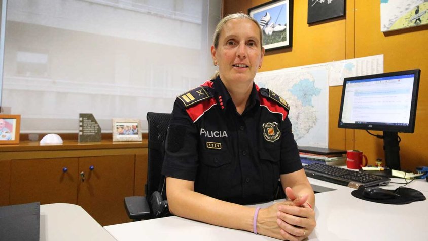 Sílvia Catà, durant l'entrevista que li va fer l'Agència Catalana de Notícies