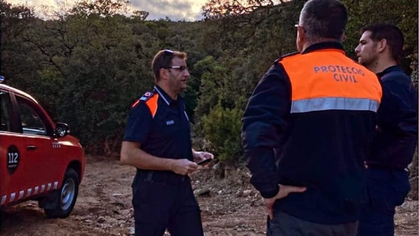 Picornell, durant una intervenció amb els voluntaris de Protecció Civil