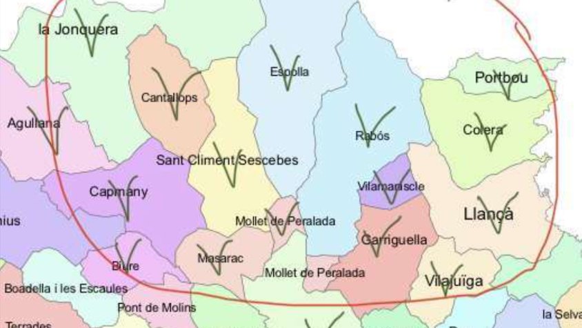 Mapa dels municipis que han aprovat la moció (cliqueu per ampliar)