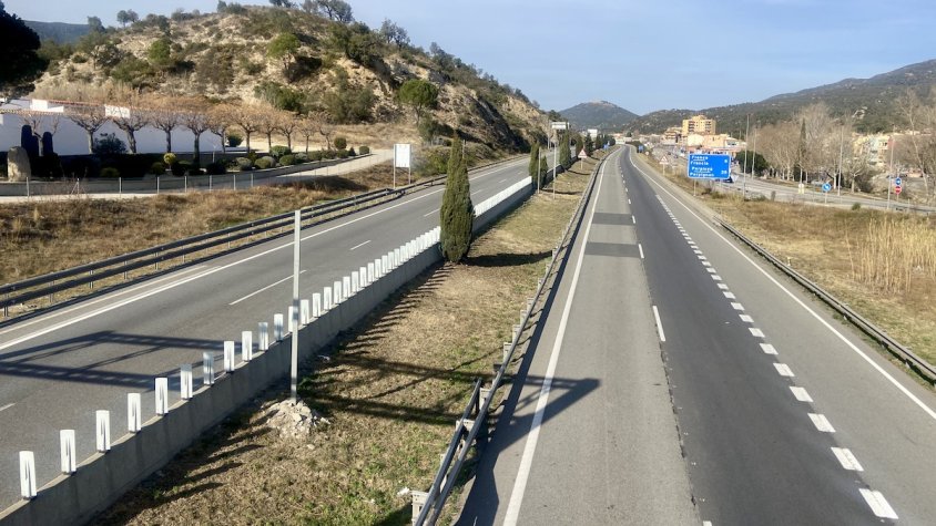 Estat actual de l'autopista, amb zero trànsit