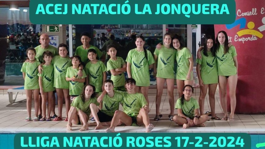 L'equip de nedadors verd-i-blancs, a Roses