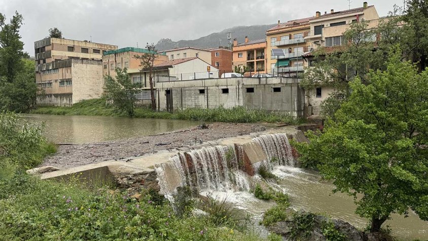 Imatge d'avui a la resclosa del riu Llobregat a la Jonquera