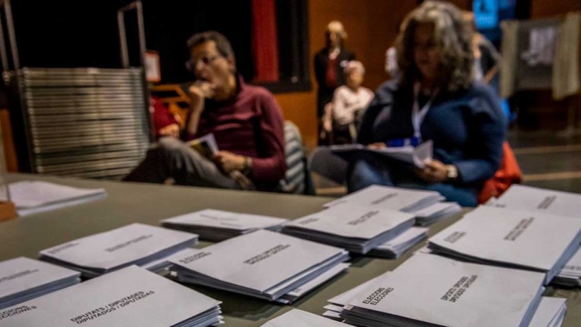 Imatge d'avui al recompte de vots de les eleccions 2024 a la Jonquera