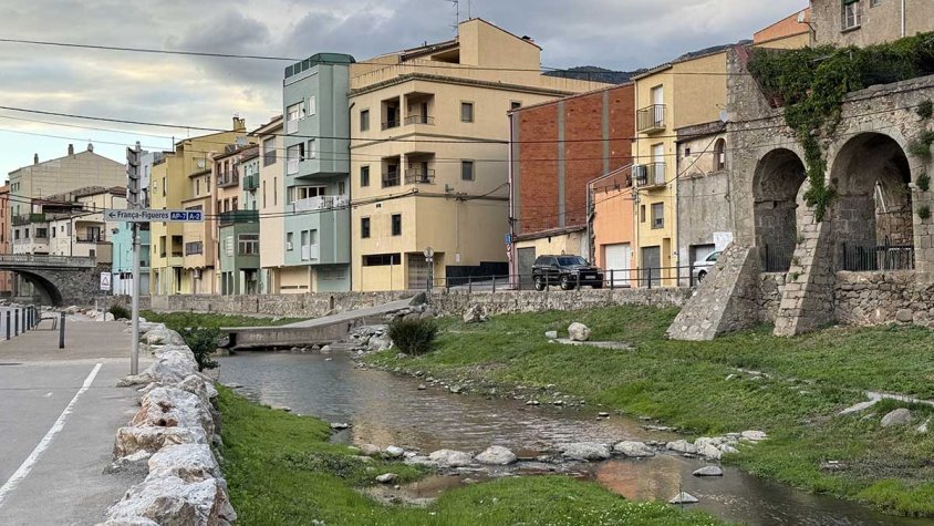 El Llobregat al seu pas per la Jonquera el 2 de juny passat