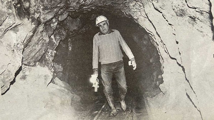 En Joan Muñoz, quan encara treballava a la mina (cliqueu per ampliar)