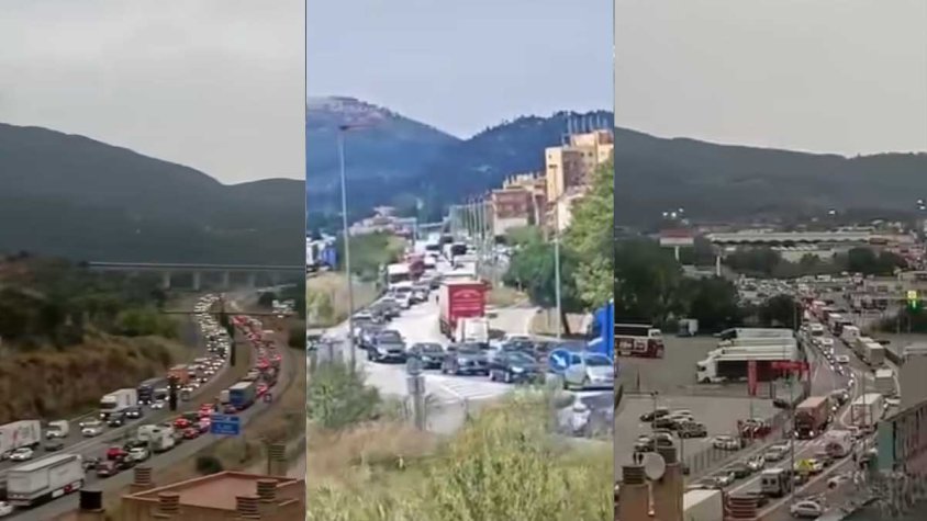 La Jonquera, gairebé col·lapsada