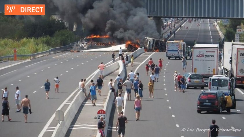 Un accident a l’autopista A9 a El Voló genera problemes de trànsit a la Jonquera