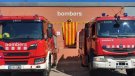 Un camió i quatre bombers del parc de la Jonquera surten cap a València