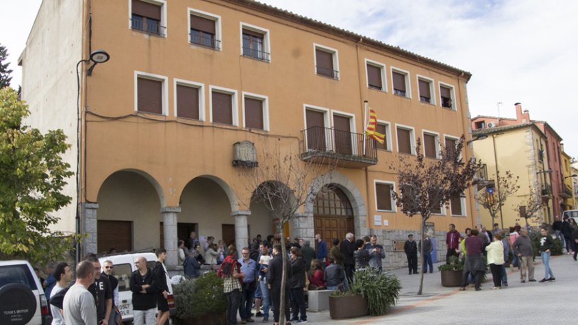 Imatge de la celebració del referèndum a Agullana