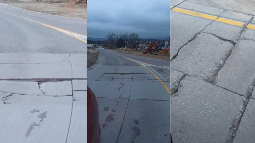 Rotonda de Can Quartos: El deteriorament amenaça la seguretat dels vehicles