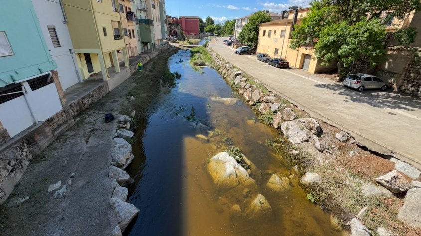 El Llobregat al seu pas per la Jonquera avui dilluns