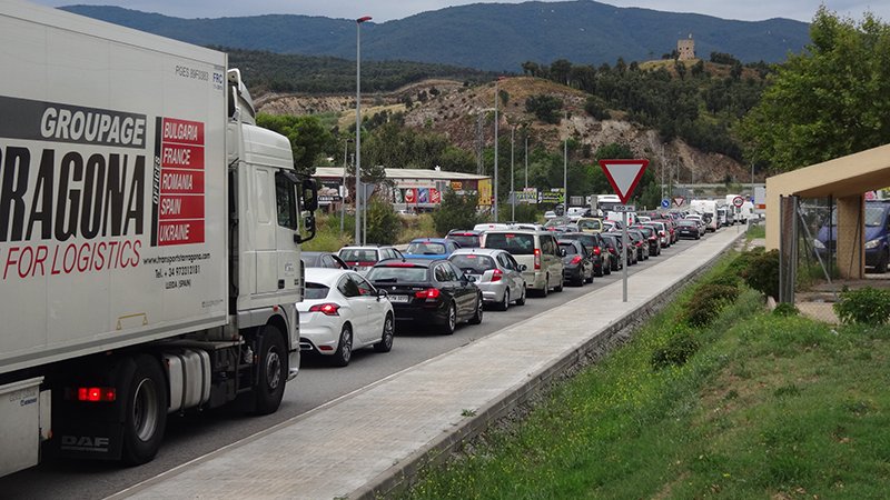 L'N-II del tot col·lapsada el passat 18 d'agost