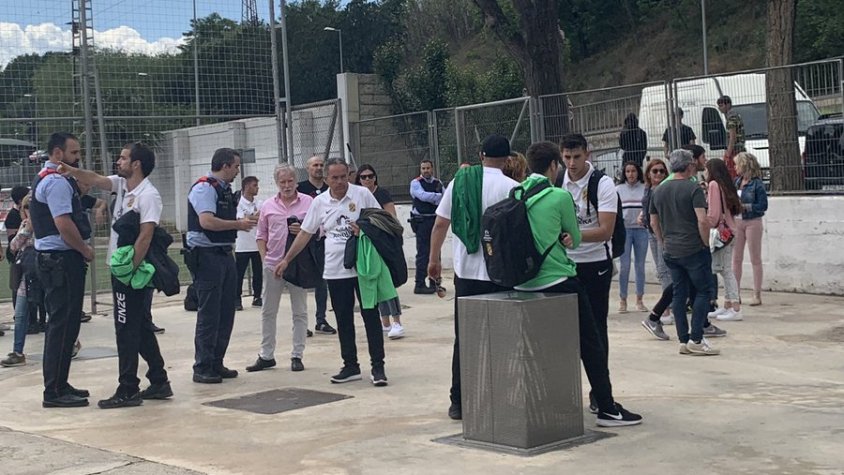 Imatge del final del partit publicada per Joan Pujos