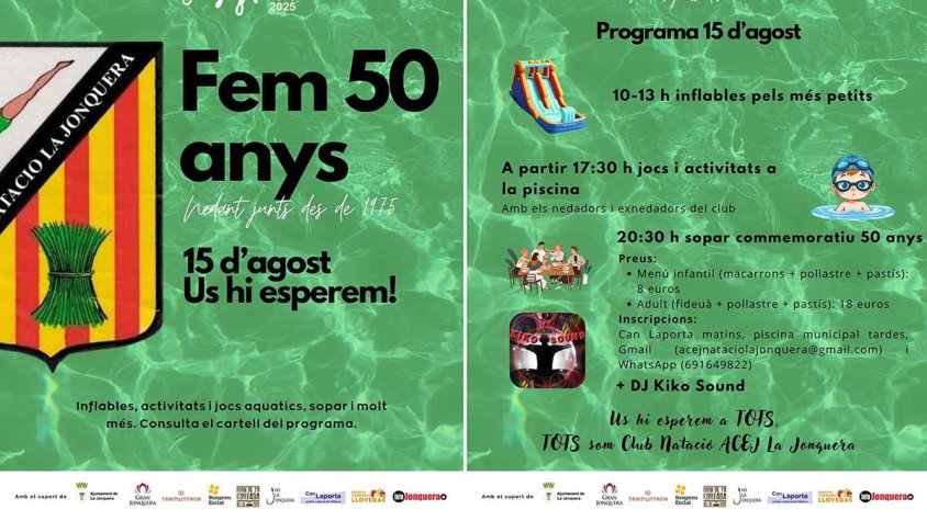 El Club Natació ACEJ La Jonquera celebra 50 anys d’història