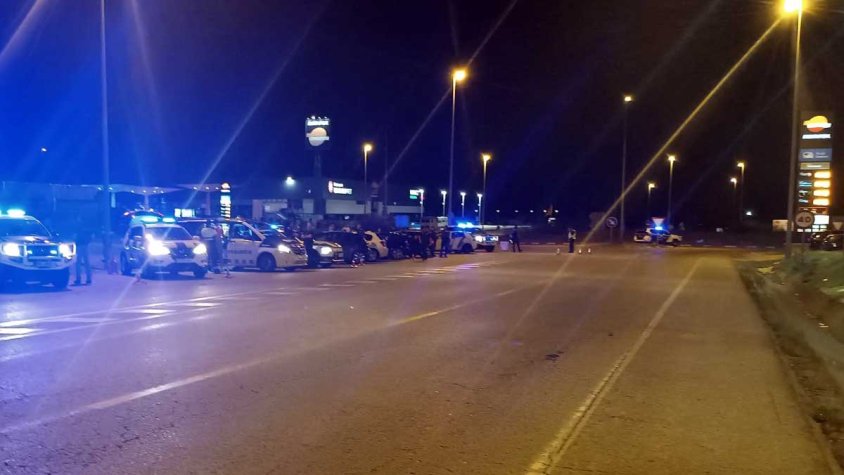 Imatge del dispositiu policial conjunt de dijous nit