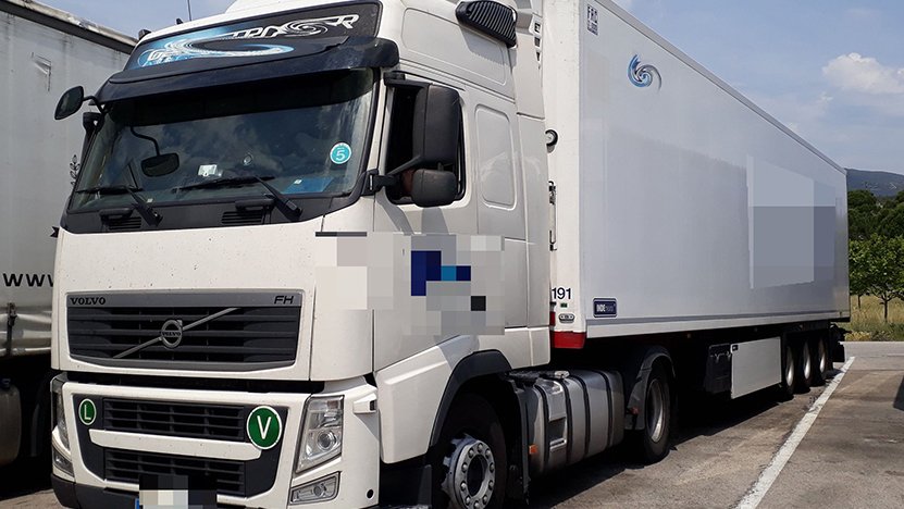 Un dels vehicles immobilitzats