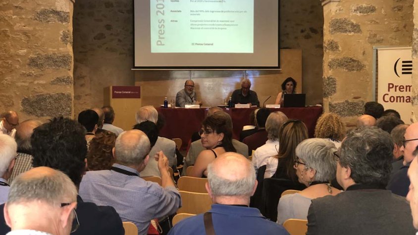 Una imatge de la convenció de premsa comarcal celebrada a la Jonquera