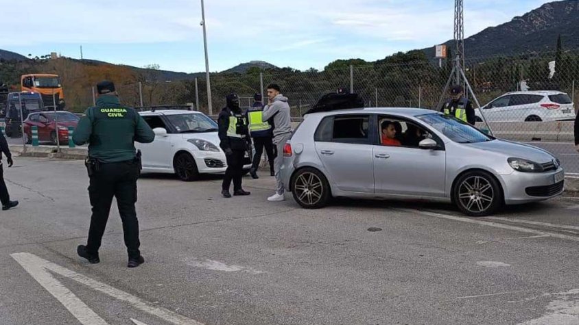 Una de les imatges que va deixar el darrer dispositiu policial Trident