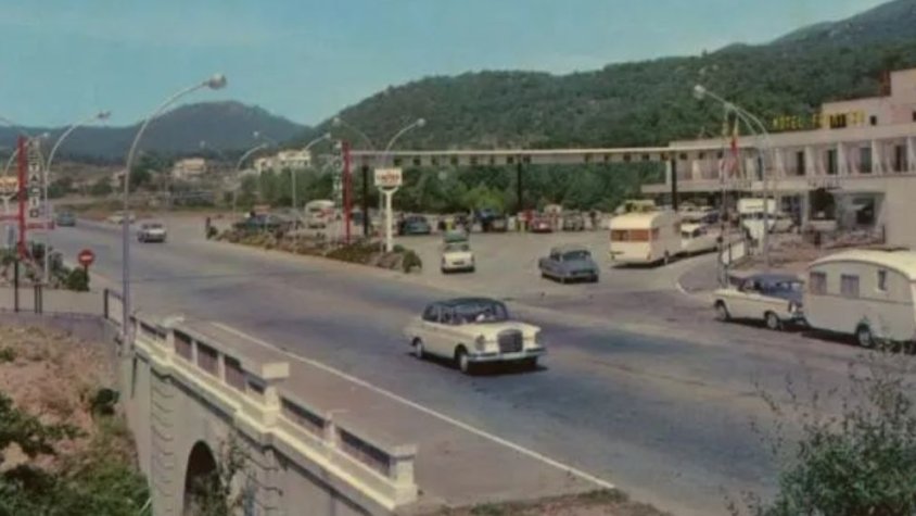 La Jonquera d'abans. Estació de servei Frontera l'any 1965