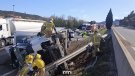 Tallada l’AP-7 a la Jonquera en direcció nord per un accident entre dos camions