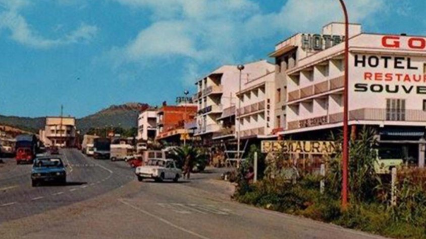 Postal entrada nord de la Jonquera i zona duana a principis dels anys 70